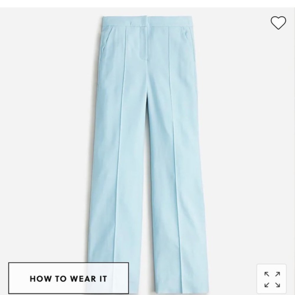 J. Crew Collection full-length wide-leg tuxedo pant Italian wool , S4, NWT!